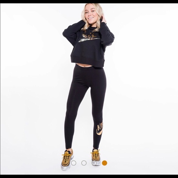 LAST ONE XS! NWT Nike Metallic GX Leggings - Picture 5 of 8